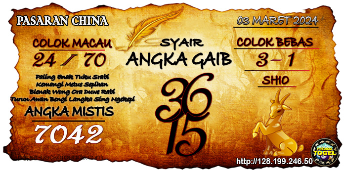 Prediksi Togel China Minggu 03 Maret 2024