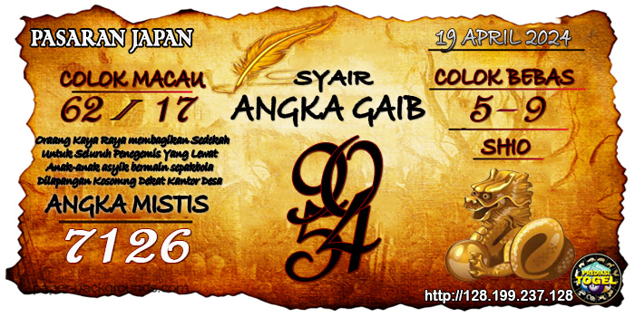 Prediksi Togel Japan Jumat 19 April 2024