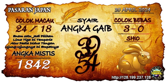 Prediksi Togel Japan Selasa 30 April 2024