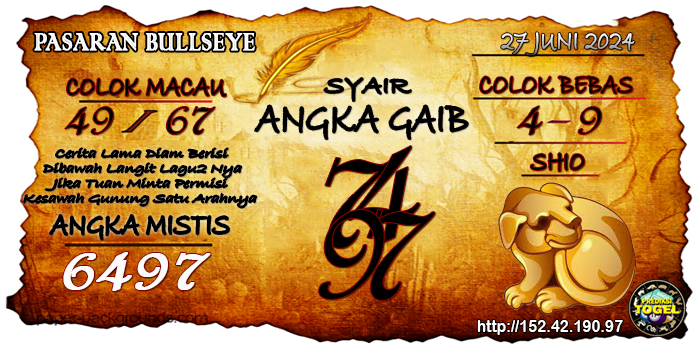 Prediksi Togel Bullseye Kamis 27 Juni 2024