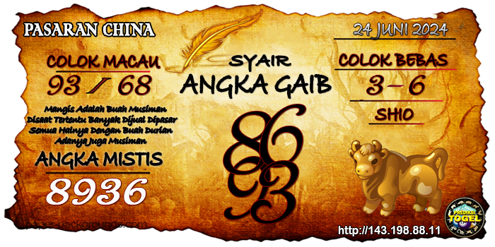 Prediksi Togel China Senin 24 Juni 2024