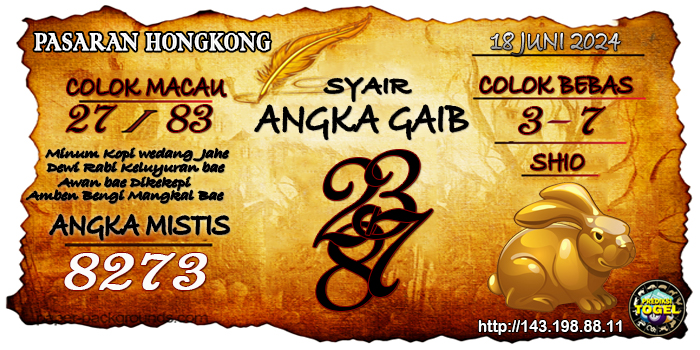 Prediksi Togel Hongkong Selasa 18 Juni 2024