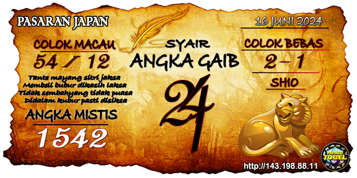 Prediksi Togel Japan Minggu 16 Juni 2024