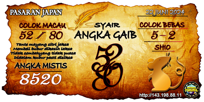 Prediksi Togel Japan Sabtu 22 Juni 2024