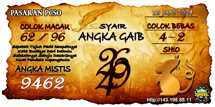 Prediksi Togel Pcso Minggu 16 Juni 2024