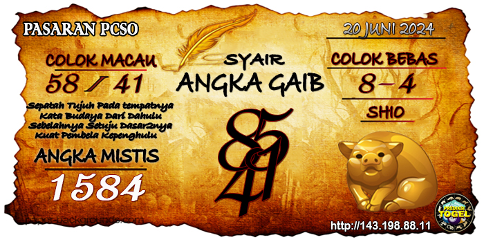 Prediksi Togel Pcso Kamis 20 Juni 2024