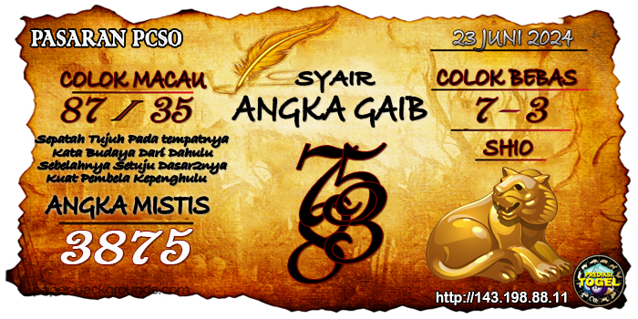 Prediksi Togel Pcso Minggu 23 Juni 2024