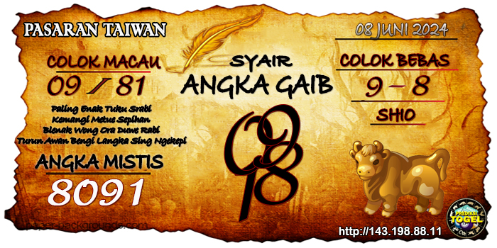 Prediksi Togel Taiwan Sabtu 08 Juni 2024