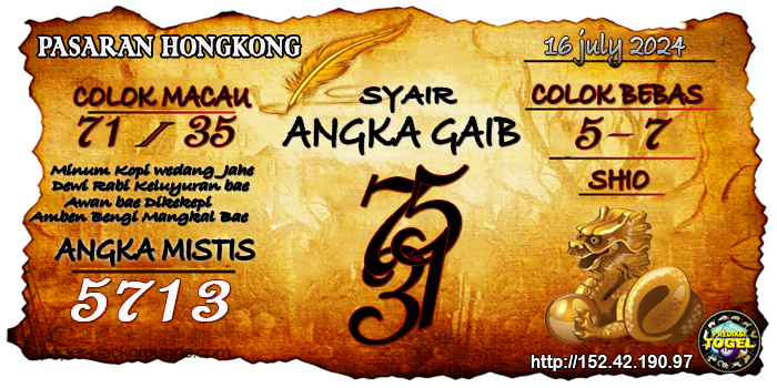 Prediksi Togel Hongkong Selasa 16 Juli 2024