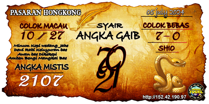 Prediksi Togel Hongkong Jumat 5 Juli 2024