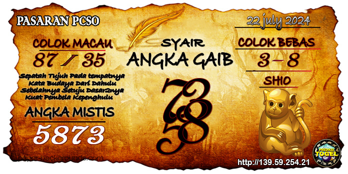 Prediksi Togel Pcso Senin 22 Juli 2024