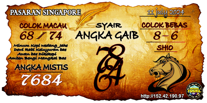 Prediksi Togel Singapore Kamis 11 Juli 2024