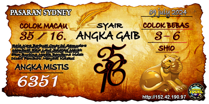 Prediksi Togel Sydney Selasa 9 Juli 2024