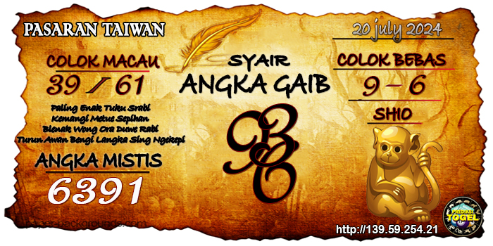 Prediksi Togel Taiwan Sabtu 20 Juli 2024