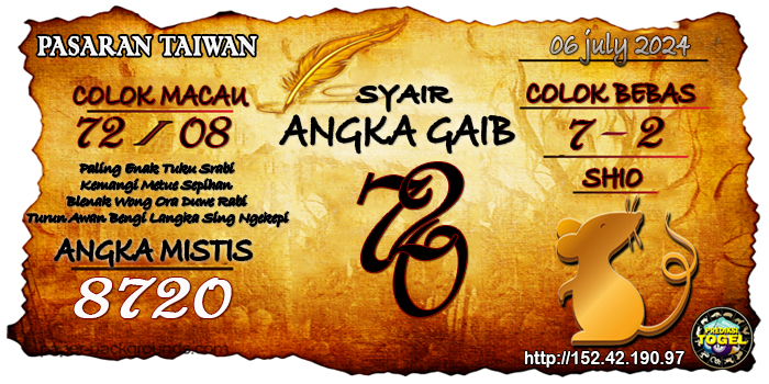 Prediksi Togel Taiwan Sabtu 6 Juli 2024