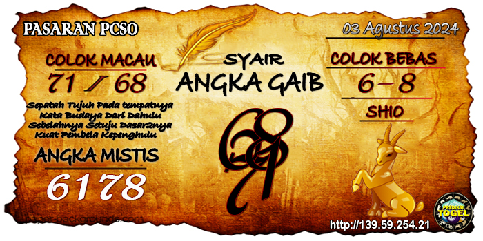 Prediksi Togel Pcso Sabtu 03 Agustus 2024