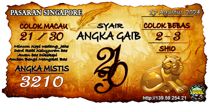 Prediksi Togel Singapore Sabtu 17 Agustus 2024