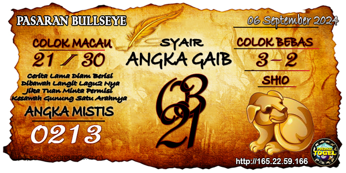 Prediksi Togel Bullseye Jumat 06 September 2024