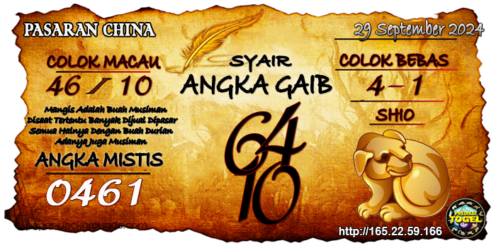 Prediksi Togel China Minggu 29 September 2024