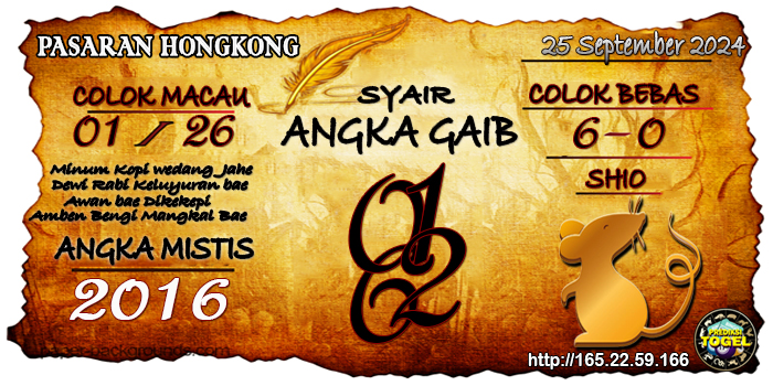 Prediksi Togel Hongkong Rabu 25 September 2024