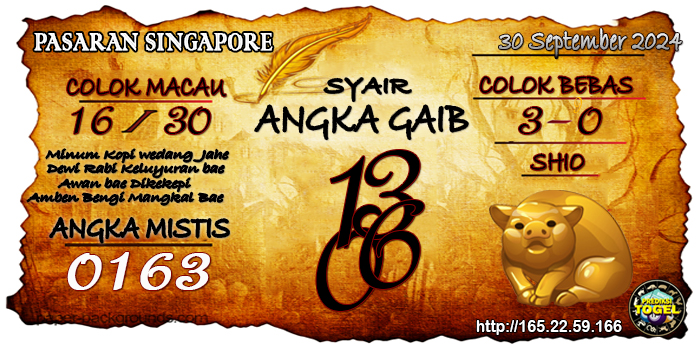 Prediksi Togel Singapore Senin 30 September 2024