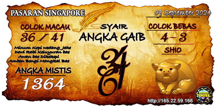 Prediksi Togel Singapore Senin 09 September 2024