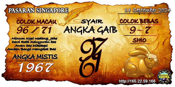 Prediksi Togel Singapore Sabtu 14 September 2024