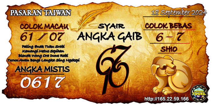 Prediksi Togel Taiwan Rabu 18 September 2024