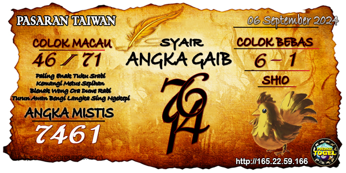 Prediksi Togel Taiwan Jumat 06 September 2024