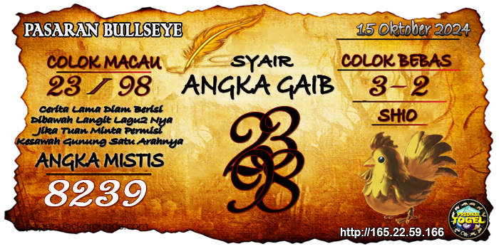 Prediksi Togel Bullseye Selasa 15 Oktober 2024