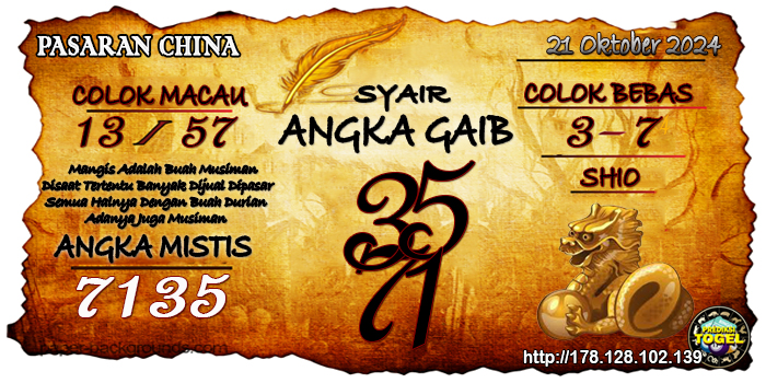 Prediksi Togel China Senin 21 Oktober 2024