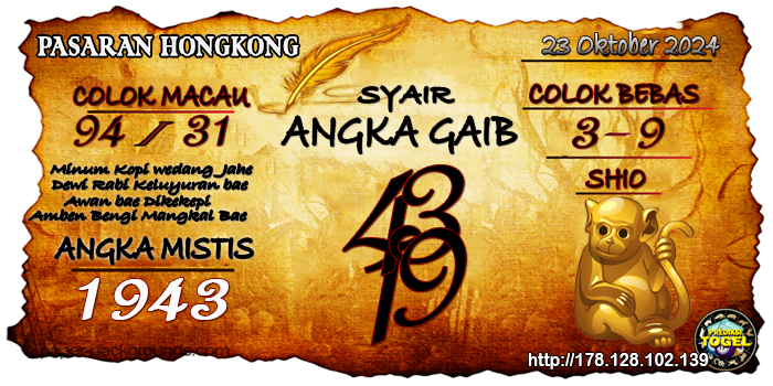 Prediksi Togel Hongkong Rabu 23 Oktober 2024