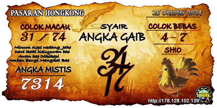 Prediksi Togel Hongkong Kamis 24 Oktober 2024