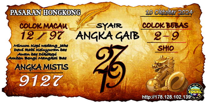 Prediksi Togel Hongkong Kamis 10 Oktober 2024