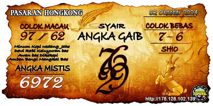 Prediksi Togel Hongkong Rabu 02 Oktober 2024