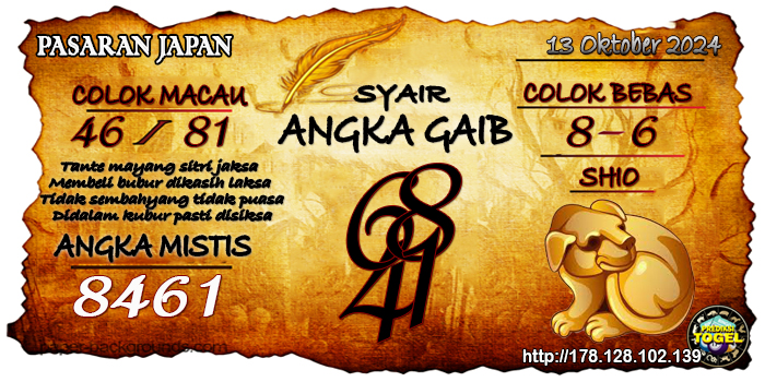 Prediksi Togel Japan Minggu 13 Oktober 2024