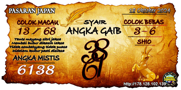 Prediksi Togel Japan Jumat 18 Oktober 2024