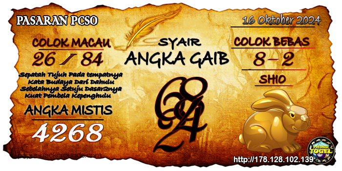 Prediksi Togel Pcso Rabu 16 Oktober 2024