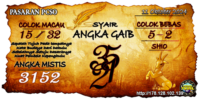 Prediksi Togel Pcso Jumat 11 Oktober 2024