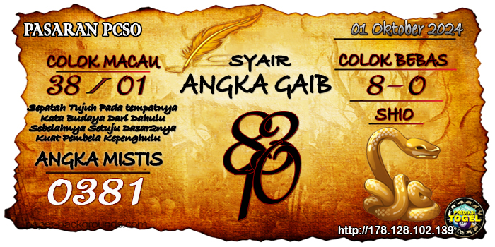 Prediksi Togel Pcso Selasa 01 Oktober 2024