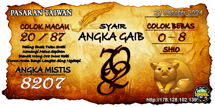 Prediksi Togel Taiwan Selasa 29 Oktober 2024