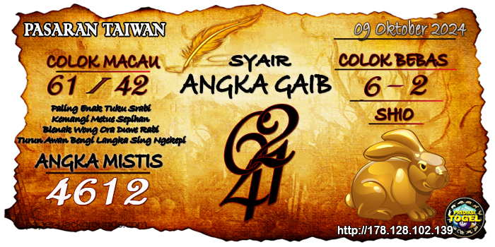 Prediksi Togel Taiwan Rabu 09 Oktober 2024