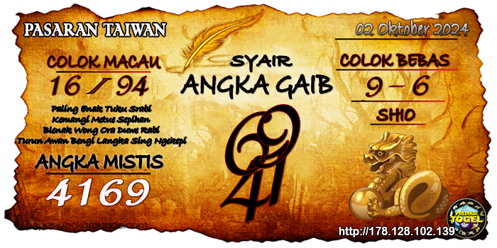 Syair Prediksi Togel Taiwan Pada Hari Rabu