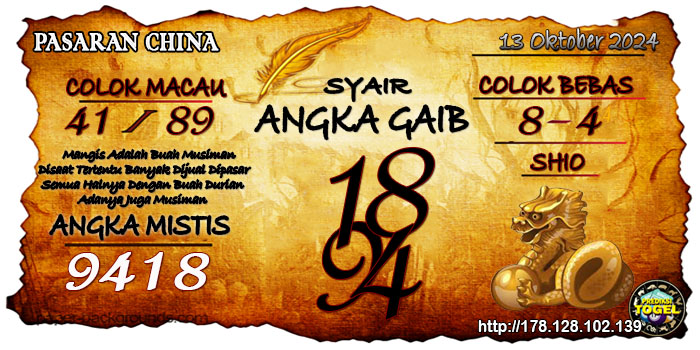 Prediksi Togel China Rabu 13 November 2024