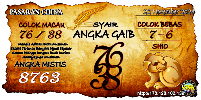 Prediksi Togel China Jumat 22 November 2024