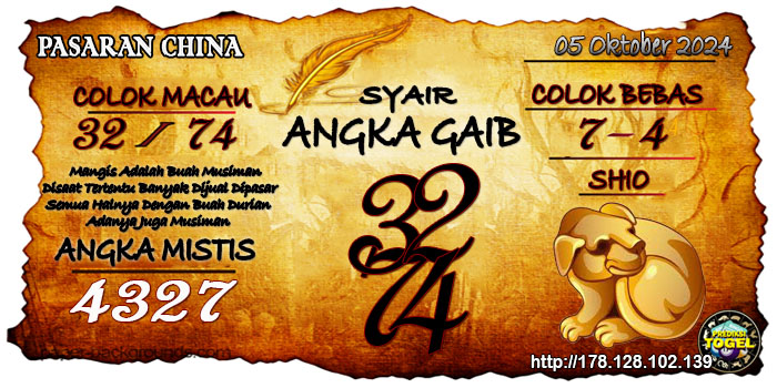 Prediksi Togel China Selasa 05 November 2024