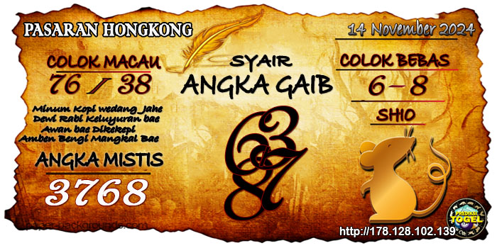 Prediksi Togel Hongkong Kamis 14 November 2024