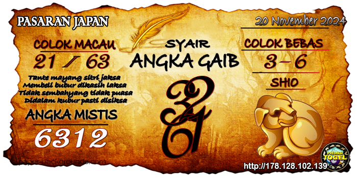 Prediksi Togel Japan Rabu 20 November 2024