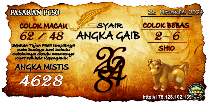 Prediksi Togel Pcso Jumat 22 November 2024