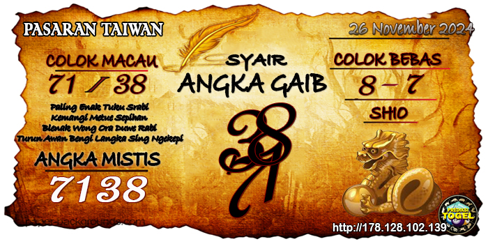 Prediksi Togel Taiwan Selasa 26 November 2024